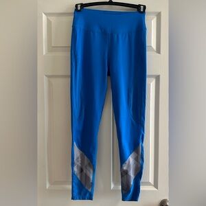 Orangetheory Blue Leggings with Mesh Detail